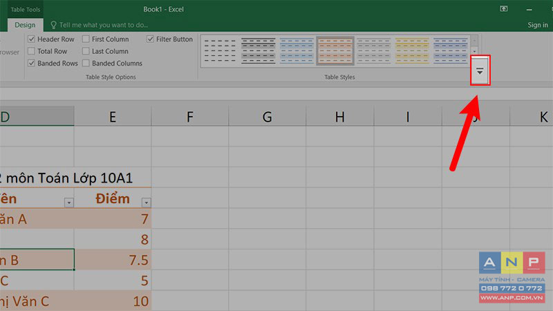 4 cách xóa bảng, định dạng bảng trong Excel - ANP - Máy Tính Vũng Tàu - Linh Phụ Kiện Máy Tính - Camera Phú Mỹ Vũng Tàu